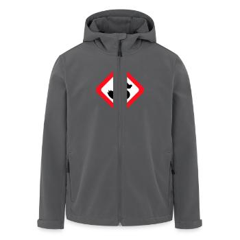 Ente Hinweisschild Warnung Achtung Gefahr Vorsicht - Recycelte Männer Softshell-Jacke von Stanley/Stella - Anthrazit - Vorne - AI Model Male 185 light (185cm)