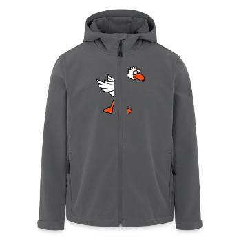 Papagei Vogel guckt lustig doof albern verwirrt - Recycelte Männer Softshell-Jacke von Stanley/Stella - Anthrazit - Vorne - AI Model Male 185 light (185cm)