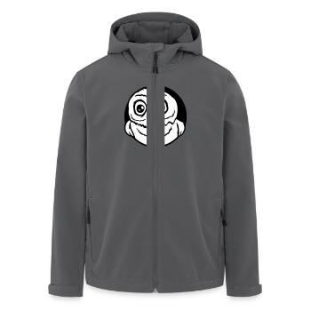 Eule Vogel Uhu Nachtvogel Schleiereule Kauz Comic - Recycelte Männer Softshell-Jacke von Stanley/Stella - Anthrazit - Vorne - AI Model Male 185 light (185cm)