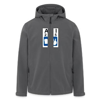 Bier Liga Logo ABI 2025 Blau - Recycelte Männer Softshell-Jacke von Stanley/Stella - Anthrazit - Vorne - AI Model Male 185 light (185cm)