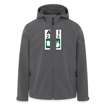 Bier Liga Logo ABI 2025 Grün - Recycelte Männer Softshell-Jacke von Stanley/Stella - Anthrazit - Vorne - AI Model Male 185 light (185cm)