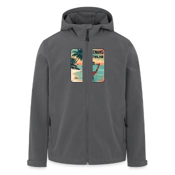 Koh Chang - Recycelte Männer Softshell-Jacke von Stanley/Stella - Anthrazit - Vorne - AI Model Male 185 light (185cm)