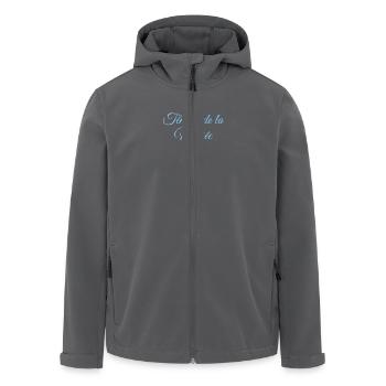 Trauzeugin der Braut Blaue Schleife - Recycelte Männer Softshell-Jacke von Stanley/Stella - Anthrazit - Vorne - AI Model Male 185 light (185cm)