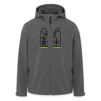 Garten Gärtnerei Symbol - Recycelte Männer Softshell-Jacke von Stanley/Stella - Anthrazit - Vorne - AI Model Male 185 light (185cm)