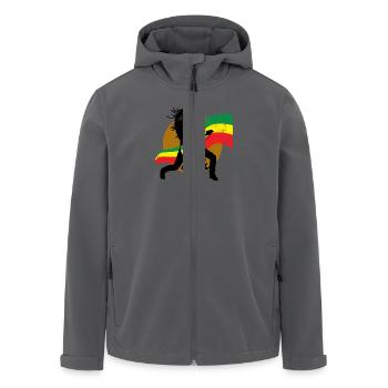 Reggae - Recycelte Männer Softshell-Jacke von Stanley/Stella - Anthrazit - Vorne - AI Model Male 185 light (185cm)