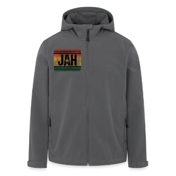 Jah Reggae - Recycelte Männer Softshell-Jacke von Stanley/Stella - Anthrazit - Vorne - AI Model Male 185 light (185cm)