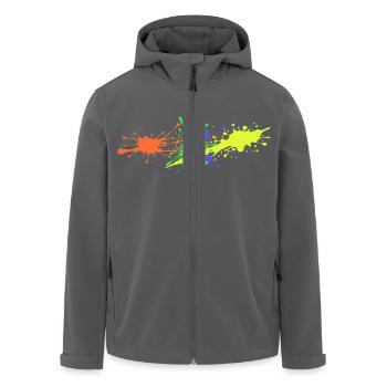Farbspritzer Geschenk Künstler - Recycelte Männer Softshell-Jacke von Stanley/Stella - Anthrazit - Vorne - AI Model Male 185 light (185cm)