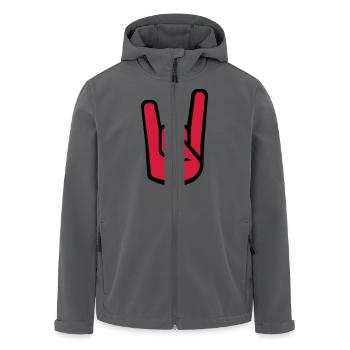 Rock Metal - Recycelte Männer Softshell-Jacke von Stanley/Stella - Anthrazit - Vorne - AI Model Male 185 light (185cm)