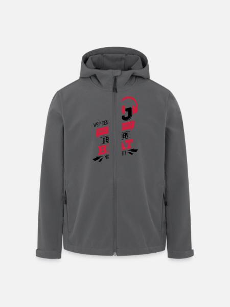 Wer den DJ nicht ehrt - Recycelte Männer Softshell-Jacke von Stanley/Stella - Anthrazit