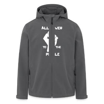 All Power to the People - Recycelte Männer Softshell-Jacke von Stanley/Stella - Anthrazit - Vorne - AI Model Male 185 light (185cm)