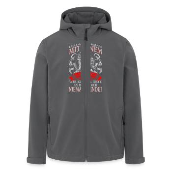 Achtung Germane - Recycelte Männer Softshell-Jacke von Stanley/Stella - Anthrazit - Vorne - AI Model Male 185 light (185cm)