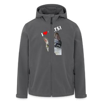 I HEART CATS Ich liebe Katzen Ein Herz für Katzen - Recycelte Männer Softshell-Jacke von Stanley/Stella - Anthrazit - Vorne - AI Model Male 185 light (185cm)
