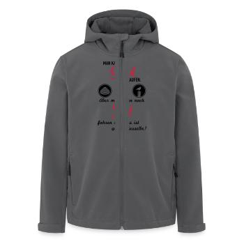 Glück Sylt - Recycelte Männer Softshell-Jacke von Stanley/Stella - Anthrazit - Vorne - AI Model Male 185 light (185cm)