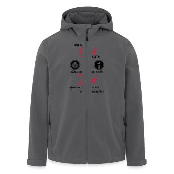 Glück Juist - Recycelte Männer Softshell-Jacke von Stanley/Stella - Anthrazit - Vorne - AI Model Male 185 light (185cm)