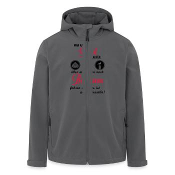 Glück Borkum - Recycelte Männer Softshell-Jacke von Stanley/Stella - Anthrazit - Vorne - AI Model Male 185 light (185cm)