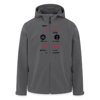 Glück Amrum - Recycelte Männer Softshell-Jacke von Stanley/Stella - Anthrazit - Vorne - AI Model Male 185 light (185cm)