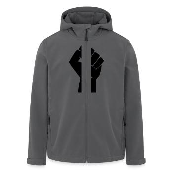 Faust Protest Widerstand - Recycelte Männer Softshell-Jacke von Stanley/Stella - Anthrazit - Vorne - AI Model Male 185 light (185cm)