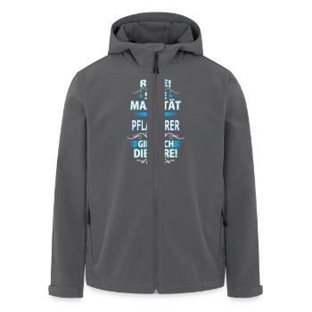 PFLASTERER - Recycelte Männer Softshell-Jacke von Stanley/Stella - Anthrazit - Vorne - AI Model Male 185 light (185cm)
