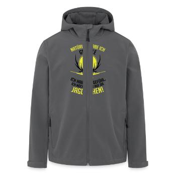 Jäger - ich habe Gefühle - Recycelte Männer Softshell-Jacke von Stanley/Stella - Anthrazit - Vorne - AI Model Male 185 light (185cm)