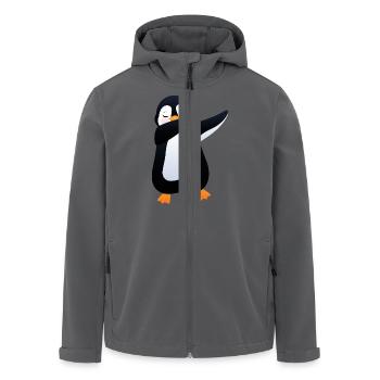 Penguin Dab Dance - Cool Gift - Recycelte Männer Softshell-Jacke von Stanley/Stella - Anthrazit - Vorne - AI Model Male 185 light (185cm)