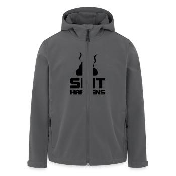 shit happens - Recycelte Männer Softshell-Jacke von Stanley/Stella - Anthrazit - Vorne - AI Model Male 185 light (185cm)