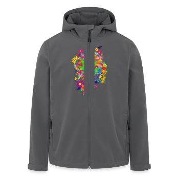 POWER FLOWER - Recycelte Männer Softshell-Jacke von Stanley/Stella - Anthrazit - Vorne - AI Model Male 185 light (185cm)