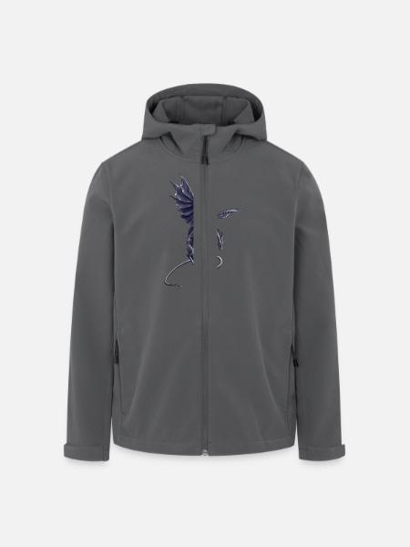 Chromdrache - Recycelte Männer Softshell-Jacke von Stanley/Stella - Anthrazit