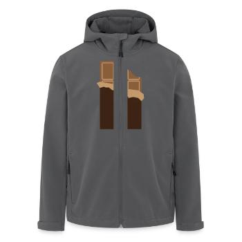 Eine Tafel Schokolade - Recycelte Männer Softshell-Jacke von Stanley/Stella - Anthrazit - Vorne - AI Model Male 185 light (185cm)