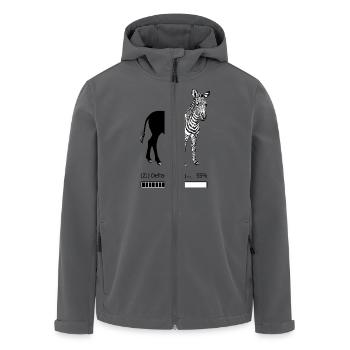 Defragmentiertes Zebra - Recycelte Männer Softshell-Jacke von Stanley/Stella - Anthrazit - Vorne - AI Model Male 185 light (185cm)