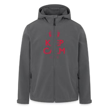 Keep Calm and - Recycelte Männer Softshell-Jacke von Stanley/Stella - Anthrazit - Vorne - AI Model Male 185 light (185cm)