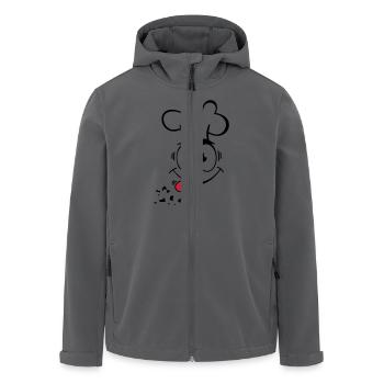 Gesicht Koch 3 - Recycelte Männer Softshell-Jacke von Stanley/Stella - Anthrazit - Vorne - AI Model Male 185 light (185cm)