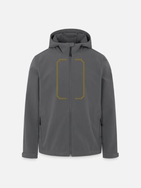 Extravaganter Bilderrahmen - Recycelte Männer Softshell-Jacke von Stanley/Stella - Anthrazit