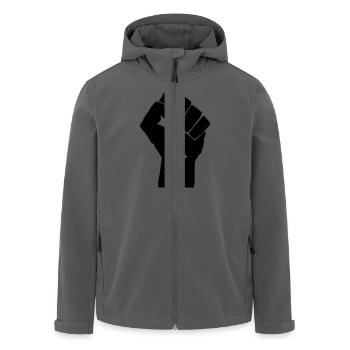 Faust Kommunismus - Recycelte Männer Softshell-Jacke von Stanley/Stella - Anthrazit - Vorne - AI Model Male 185 light (185cm)