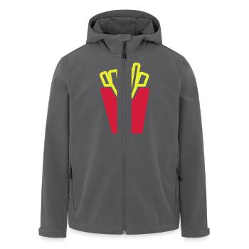 pommes - Recycelte Männer Softshell-Jacke von Stanley/Stella - Anthrazit - Vorne - AI Model Male 185 light (185cm)