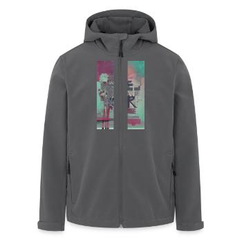 live eat surf - Recycelte Männer Softshell-Jacke von Stanley/Stella - Anthrazit - Vorne - AI Model Male 185 light (185cm)