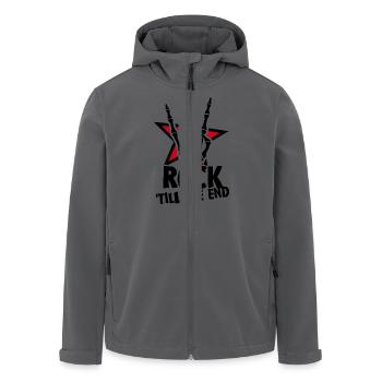 Rock till the End Rock musik Metal Rocker - Recycelte Männer Softshell-Jacke von Stanley/Stella - Anthrazit - Vorne - AI Model Male 185 light (185cm)