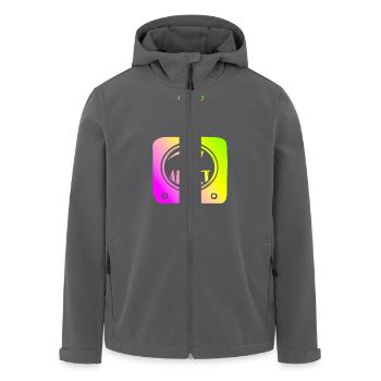 TV Addict - Fernseh süchtig - Recycelte Männer Softshell-Jacke von Stanley/Stella - Anthrazit - Vorne - AI Model Male 185 light (185cm)