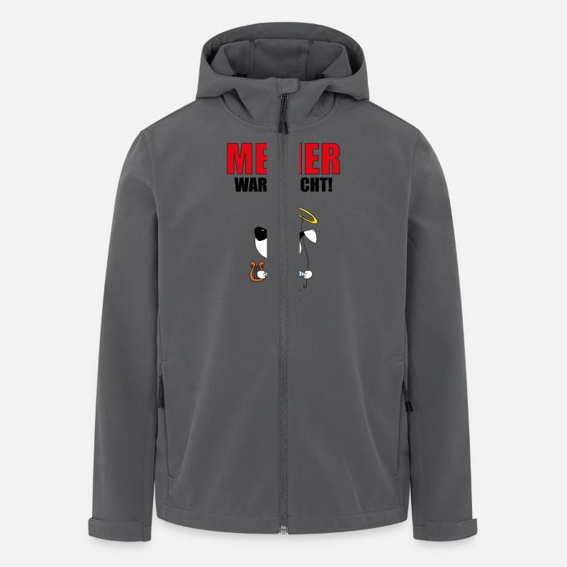 Hund - Engel - Hunde - Recycelte Männer Softshell-Jacke von Stanley/Stella - Anthrazit