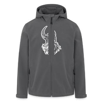 Wikinger Porträt - Recycelte Männer Softshell-Jacke von Stanley/Stella - Anthrazit - Vorne - AI Model Male 185 light (185cm)