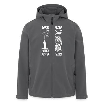 Sorry I Missed Your Call Fishing - Recycelte Männer Softshell-Jacke von Stanley/Stella - Anthrazit - Vorne - AI Model Male 185 light (185cm)