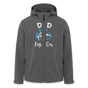 Dad Fish On Fishing - Recycelte Männer Softshell-Jacke von Stanley/Stella - Anthrazit - Vorne - AI Model Male 185 light (185cm)