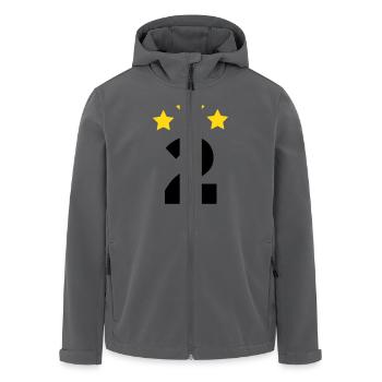 2 Jahre Stern - Geschenk zum 2. Jahrestag - Recycelte Männer Softshell-Jacke von Stanley/Stella - Anthrazit - Vorne - AI Model Male 185 light (185cm)