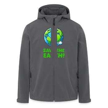 erde planet save the earth - Recycelte Männer Softshell-Jacke von Stanley/Stella - Anthrazit - Vorne - AI Model Male 185 light (185cm)
