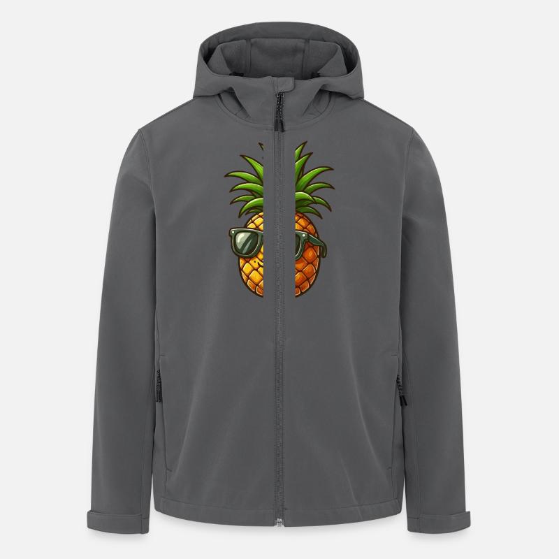 Ananas mit Sonnenbrille - Recycelte Männer Softshell-Jacke von Stanley/Stella - Anthrazit