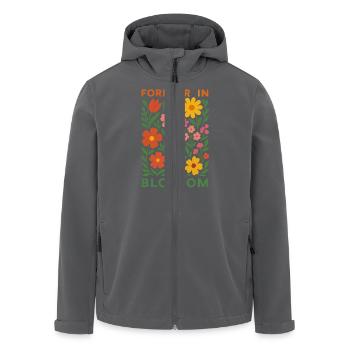 Forever in Blossom - Blumen Design - Recycelte Männer Softshell-Jacke von Stanley/Stella - Anthrazit - Vorne - AI Model Male 185 light (185cm)