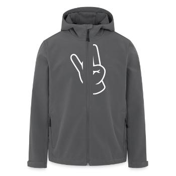 Hand Zeichen Party - Recycelte Männer Softshell-Jacke von Stanley/Stella - Anthrazit - Vorne - AI Model Male 185 light (185cm)