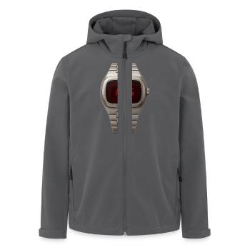 Stylische Armbanduhr mit roten LEDs Kind der 70er - Recycelte Männer Softshell-Jacke von Stanley/Stella - Anthrazit - Vorne - AI Model Male 185 light (185cm)