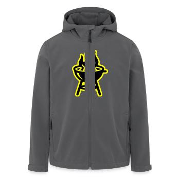 Grill Symbol Feuer - Recycelte Männer Softshell-Jacke von Stanley/Stella - Anthrazit - Vorne - AI Model Male 185 light (185cm)