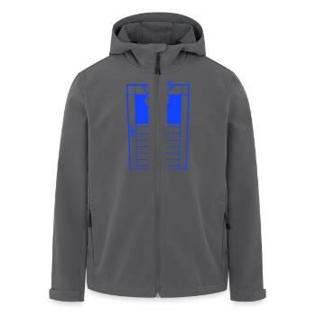 Pferd Ängstlich Pferdestall Stalltür Lustig Angst - Recycelte Männer Softshell-Jacke von Stanley/Stella - Anthrazit - Vorne - AI Model Male 185 light (185cm)