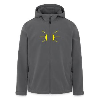 leuchtende Glühbirne Glühlampe Strahlen Licht Logo - Recycelte Männer Softshell-Jacke von Stanley/Stella - Anthrazit - Vorne - AI Model Male 185 light (185cm)